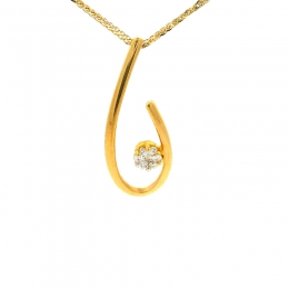 18K Gold Diamond Pendant