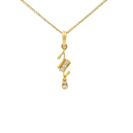 Dainty Gold Diamond Pendant