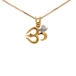 Om Pendant in 18K Gold