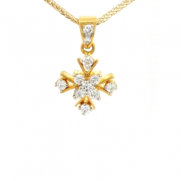 18K Gold Diamond Pendant