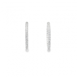 Classic Gold Diamond Hoop Earrings