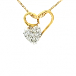 18K Gold Diamond Pendant