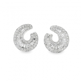 White Gold Diamond Stud Earrings