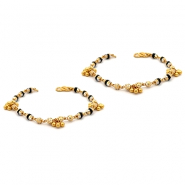Baby Bracelet with beads in 22K Yellow Gold