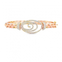 Gold Diamond Bangle Bracelet