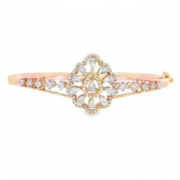 Gold Diamond Bangle Bracelet