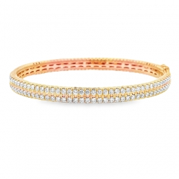 Gold Diamond Bangle Bracelet