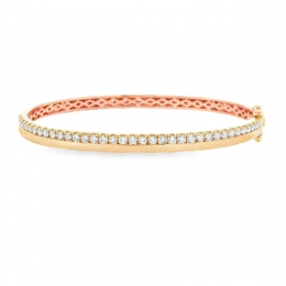 Gold Diamond Bangle Bracelet