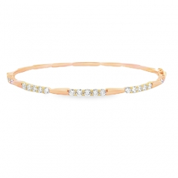 Gold Diamond Bangle Bracelet