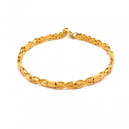 Comtemporary 22K Gold Bracelet - 7.75 inch