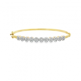 Delicate Gold Diamond Bangle Bracelet