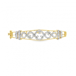 Delicate Gold Diamond Bangle Bracelet