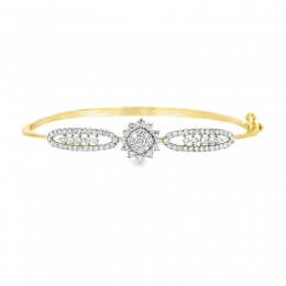 Delicate Gold Diamond Bangle Bracelet