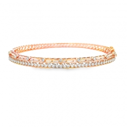 Gold Diamond Bangle Bracelet