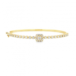 Delicate Gold Diamond Bangle Bracelet