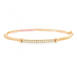 Gold Diamond Bangle Bracelet