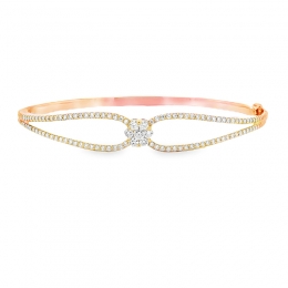 Gold Diamond Bangle Bracelet