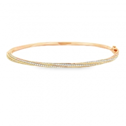 Gold Diamond Bangle Bracelet