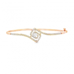 Gold Diamond Bangle Bracelet