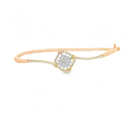 Gold Diamond Bangle Bracelet