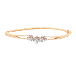 Gold Diamond Bangle Bracelet