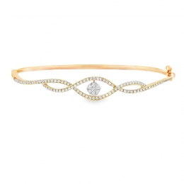 Gold Diamond Bangle Bracelet