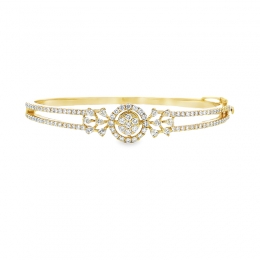 Delicate Gold Diamond Bangle Bracelet