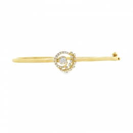 Delicate Gold Diamond Bangle Bracelet