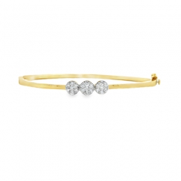 Delicate Gold Diamond Bangle Bracelet