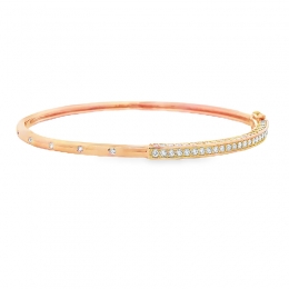 Gold Diamond Bangle Bracelet