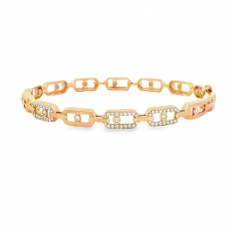 Gold Diamond Bangle Bracelet