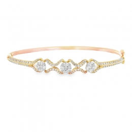 Gold Diamond Bangle Bracelet