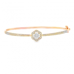 Gold Diamond Bangle Bracelet