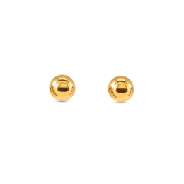 Classic Small Round 22K Gold Stud Earrings