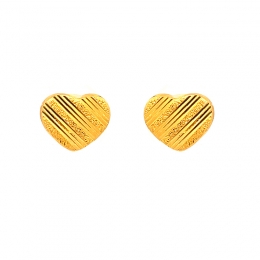 Golden Heart shaped Earrings