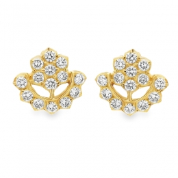 Yellow Gold Diamond Stud Earrings