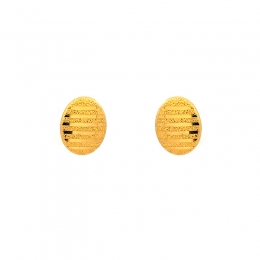 Elegant Oval shaped Gold Earrings