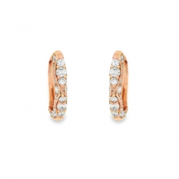 18K Rose Gold Huggie Earrings