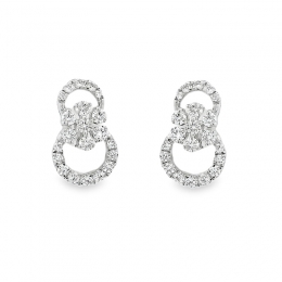 White Gold Diamond Stud Earrings