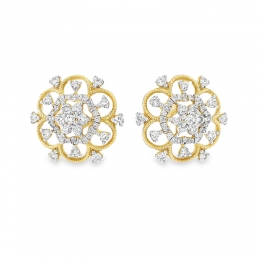 Yellow Gold Diamond Stud Earrings