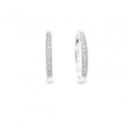 Sleek 18K Gold Diamond Hoop Earrings