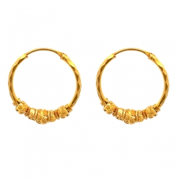 22K Gold Hoop Earrings