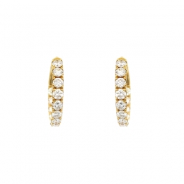 Elegant Round Diamond Hoop Earrings