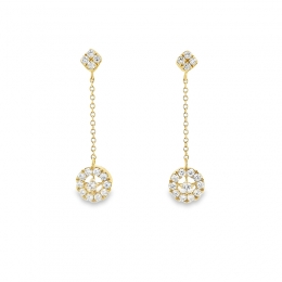 Yellow Gold Diamond Stud Earrings