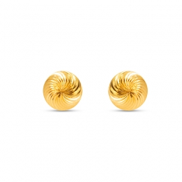 Classic Round 22K Gold Stud Earrings