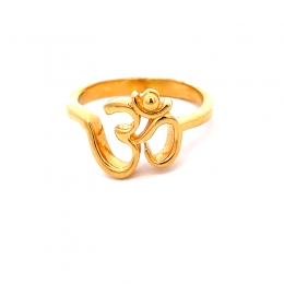 Om symbol Gold Ring for Men - Size