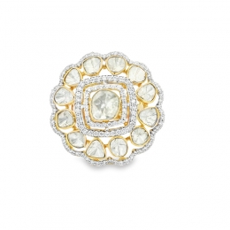 Regal Ring with uncut Diamonds