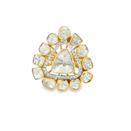 Regal Ring with uncut Diamonds