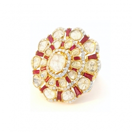 Regal Ring with uncut Diamonds