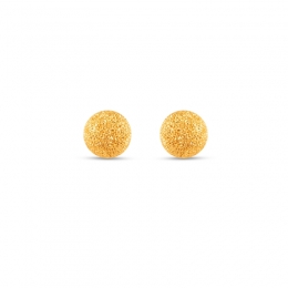 All Time Favorite Yellow Gold Ear studs - Diameter 0.2 inch